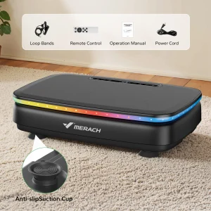 MERACH Lighted Vibration Plate for lymphatic drainage